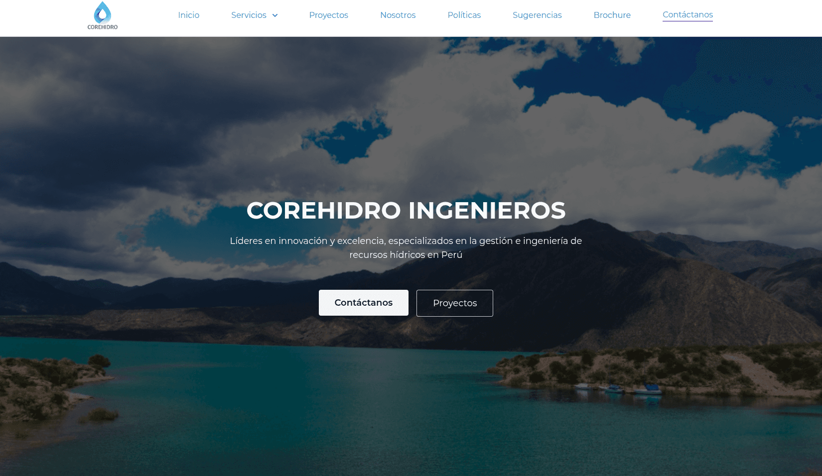 CoreHidro: Landing para Ingenieros de Registros Hídricos