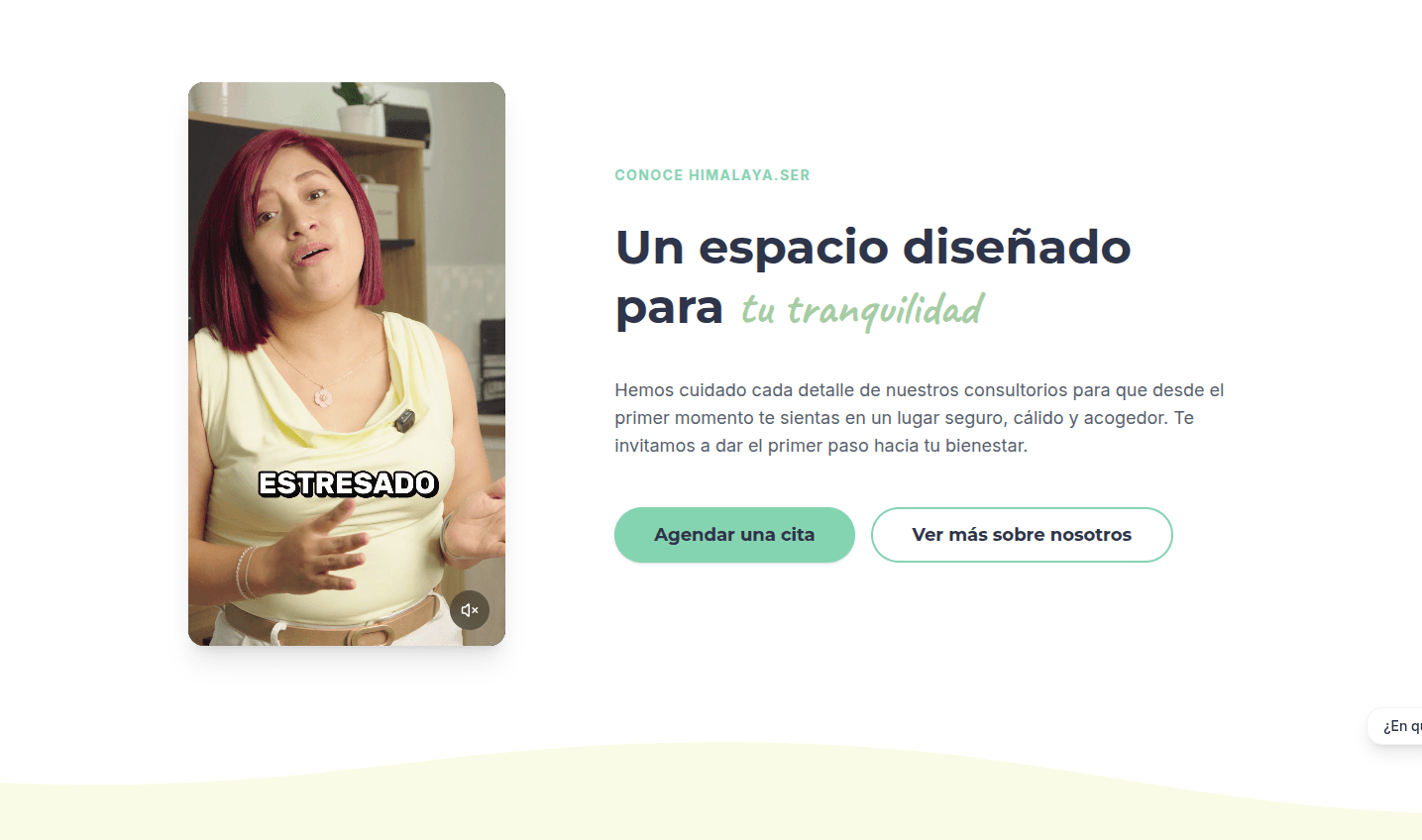 Himalaya Ser sitio web con CMS para clínica de psicología