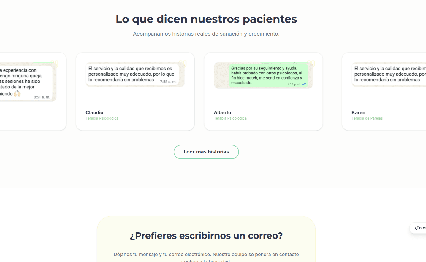 Himalaya Ser sitio web con CMS para clínica de psicología