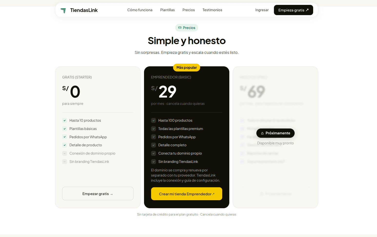 TiendasLink SaaS ecommerce para pymes peruanas