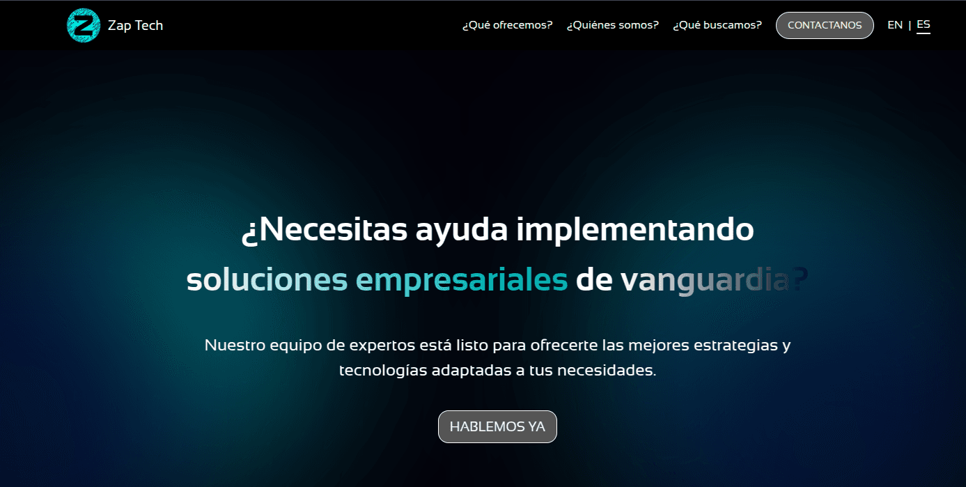 Zaptech: Sitio Web de Servicios Tecnológicos